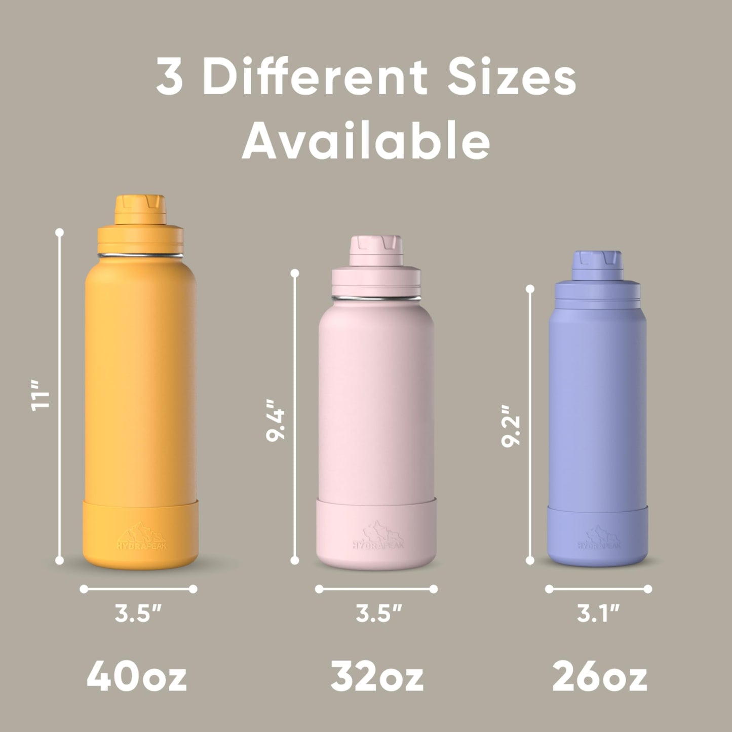 Hydrapeak 32oz Sport Insulated Water Bottle with Chug Lid, Leak & Spill Proof, Keeps Drinks Cold for 24 Hours, Hot for 12 Hours, Premium Stainless Steel Water Bottles (32oz, Alpine)