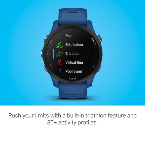Garmin Forerunner® 255, GPS Running Smartwatch, Advanced Insights, Long-Lasting Battery, Tidal Blue (Renewed)