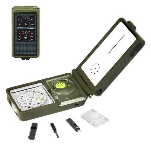 DonDofla Compass Hiking Survival Gear, Backpacking Multifunction Field Scout Compas for Girl Boy, Durable Map Reading Geology Activities Hunting Camping Navigation