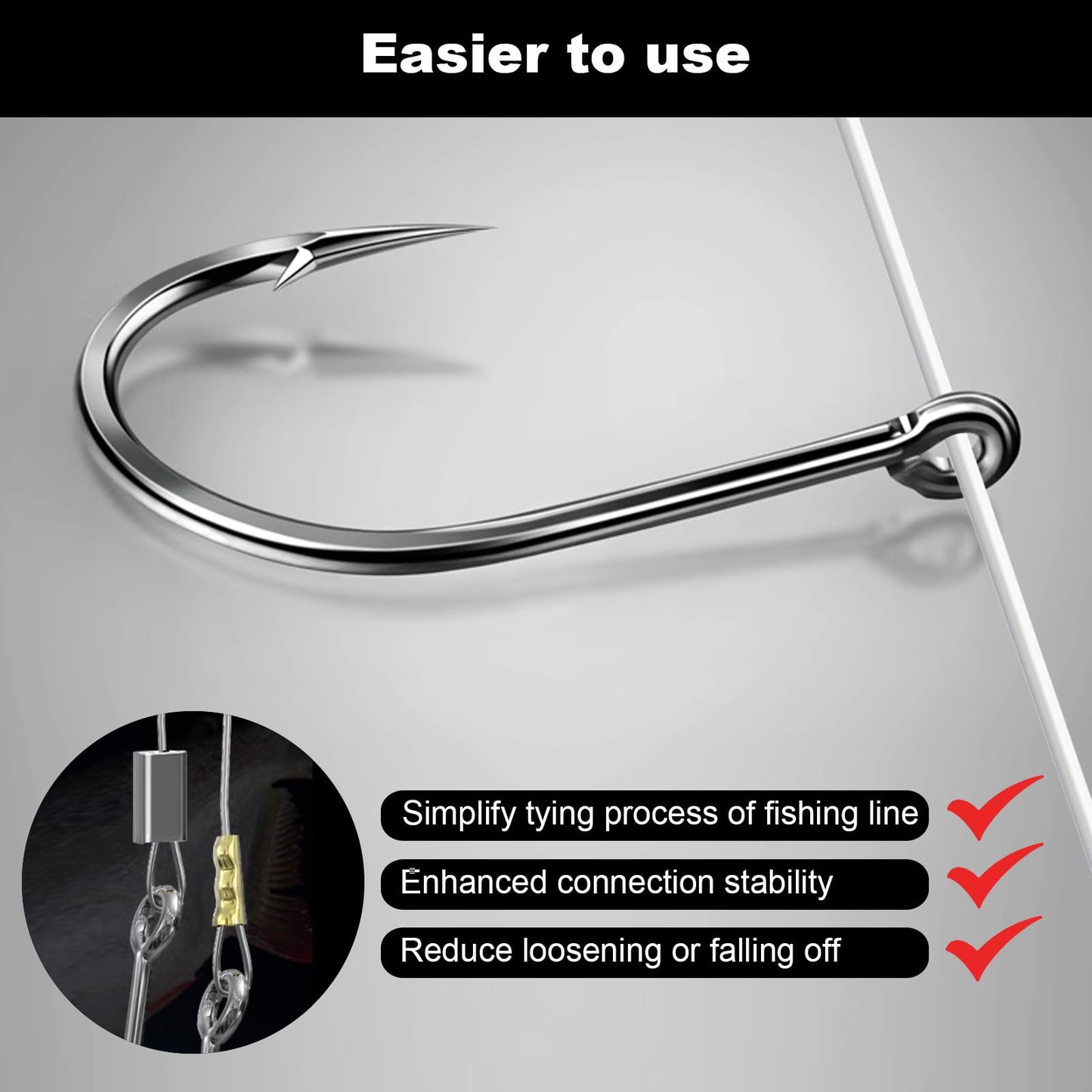 Realure 630 Pcs/10 Sizes Barbed Fishing Hooks with Fishing Split Rings & Rolling Fishing Swivels Set Carbon Steel Eyed Sea Circle Fish Hooks 12# 11# 10# 9# 8# 7# 6# 5# 4# 3# for Carp Tackle