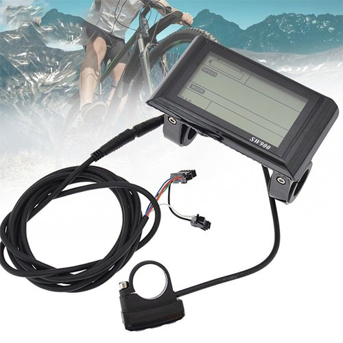 Bloepum 24-72V SW900 LCD Display Control Electric Bicycle Speed Meter Speedometer Wired Speed Counter Code Table E-Bike