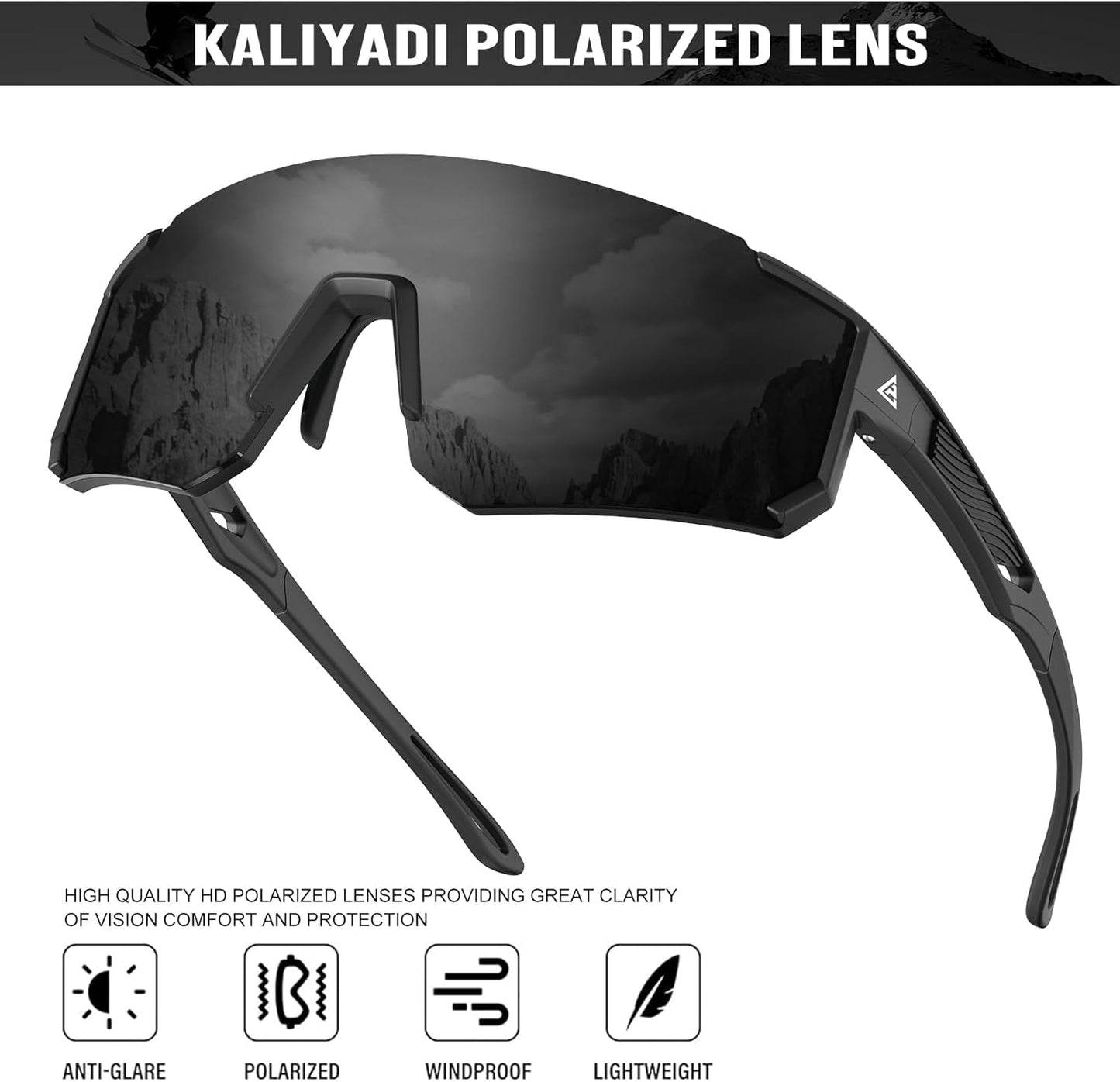KALIYADI Sports Polarized-Sunglasses-Men WomenMens-Sunglasses: Sun Glasses with UV400 for Running Cycling Golf Fishing