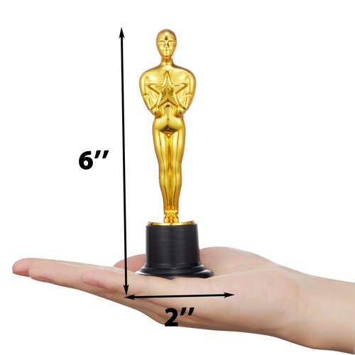 Jorpneost 24 Pcs Gold Award Trophies,Mini Trophy Party Favors for Celebrations,Classroom prizes,Competitions and Party Decorations,Awards Trophy for Kids and Auldt