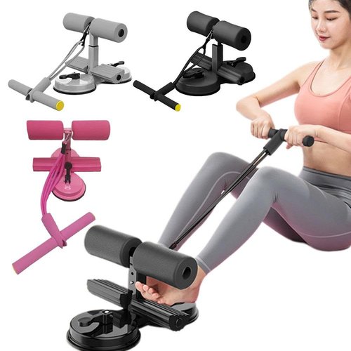 Ab Training Auxiliary Device,2025 New Upgrade Double Suction Cups,Three Levels of Height Adjustment,Portable Sit Up Bar Floor,Abs Master Assistant Device,Fitness Equipment for Home & Gym