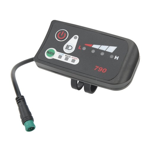 Alomejor Electric Display Control Panel, LED Power Display Panel Meter with 5P Male Plug for 22.2mm Handlebars (48V)