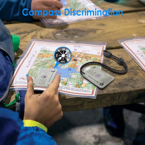 Luca Elf Aid Signal Mirror 2 x 3 Inch, Military Grade Survival Mirror, 3 in 1 Hiking Camping Mirror with Compass and Whistle for Outdoor Adventure Emergency SOS Small Mirror (1pcs)