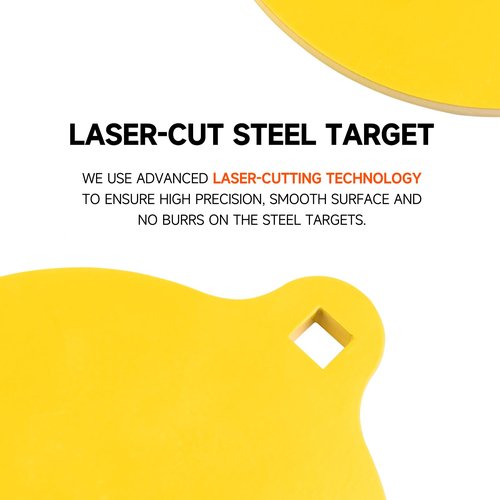 Steel Shooting Targets 1/2" Thick Metal Target for Outdoor Range and Shooting Practice-6in Neon Yellow