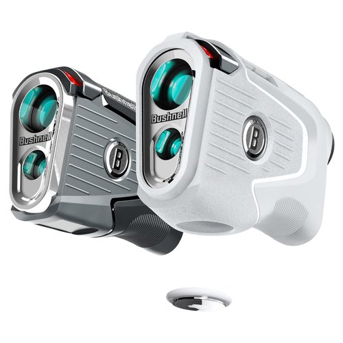Spigen Golf Silicone Fit Rangefinder Case Designed for Bushnell Pro X3/X3+ Plus Rangefinder Case Compatible with AirTag - Light Gray