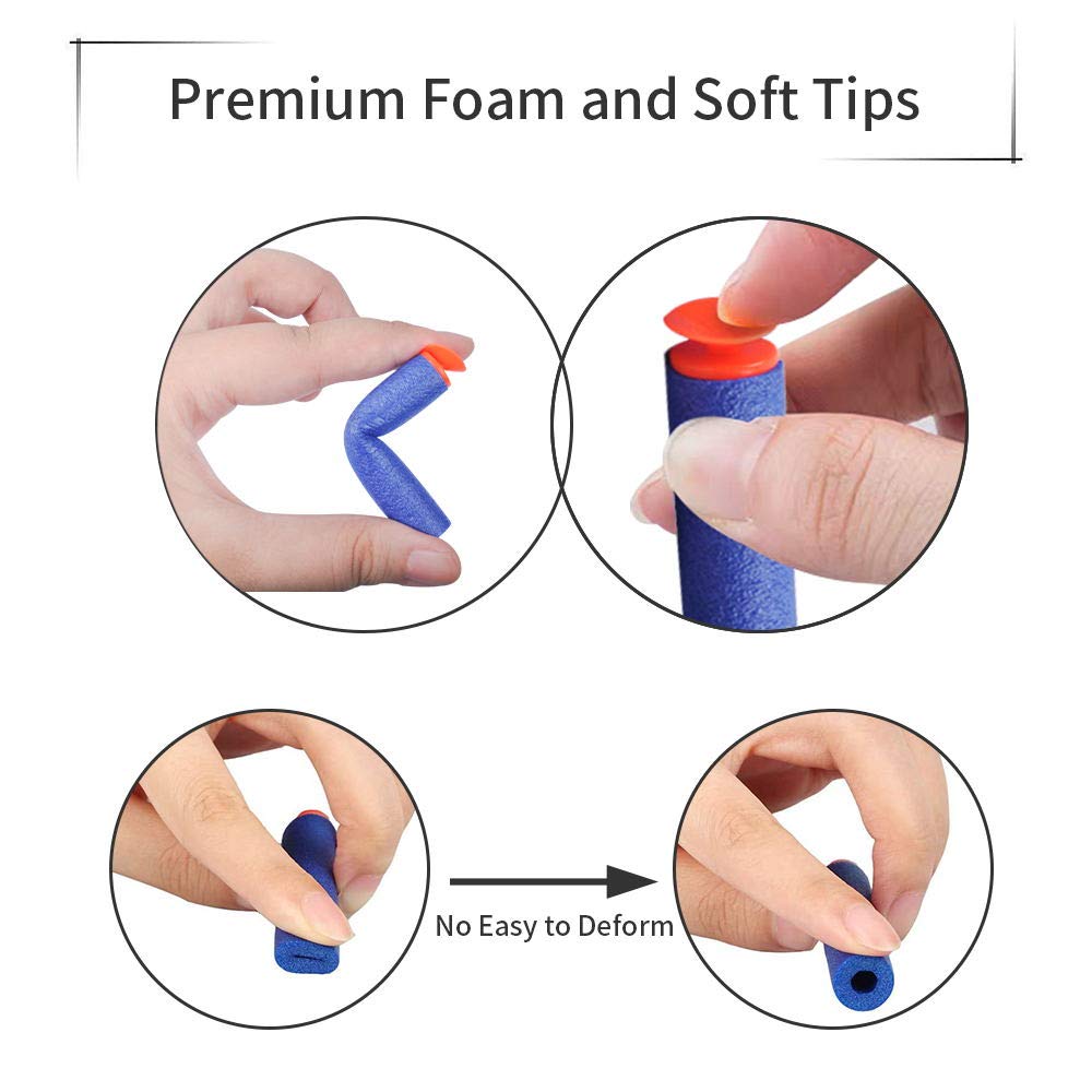 YagoDago Refill Darts Universal Suction Dart Foam Bullet 100-Dart Refill Pack for Nerf N-Strike Elite Series Blasters Toy Gun