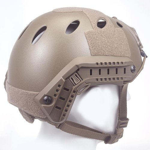 H World Shopping Tactical Airsoft Adjustable Fast Protective Helmet PJ NVG Mount for Tactical Airsoft Paintball DE(X-Large)