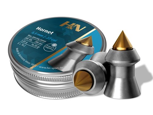 H&N Sport Hornet Pointed Airgun Pellets, .22 Cal, 16.2 Grains (200 Count)