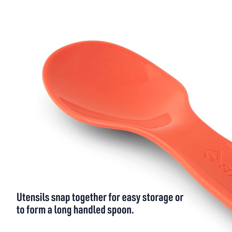 Sea to Summit Passage Cutlery Set – Spicy Orange with Fork, Spoon & Knife