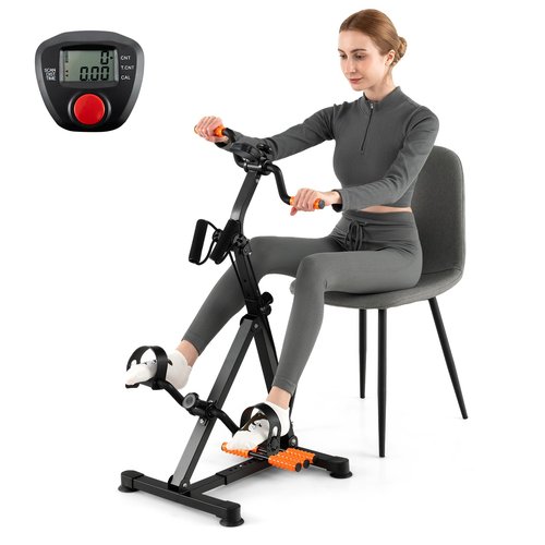 Toolsempire Pedal Exerciser Bike for Seniors, Hand Arm Leg Knee Physical Therapy Exercise Bike with Monitor, Indoor Adjustable Fitness Equipment for Rehabilitation Recovery