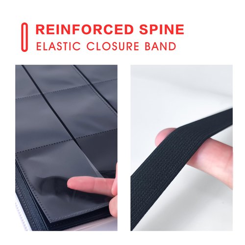 Fweel 9-Pocket Trading Card Binder, 360 Pocket Card Album for Standard Size Cards, Side-Loading Collector Folder for TCG, MTG, Sports, and Game Cards – Black
