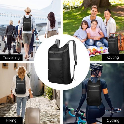Small Hiking Backpack for Women Men, 15L Water Resistant Foldable Hiking Backpack Lightweight