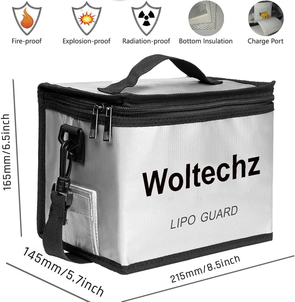2Packs 11.1V Airsoft Battery 1600mAh 30C Rechargeable Lipo Battery 2S-3S Balance Charger/Lipo Safe Bag with Mini Tamiya Connector for Airsoft Guns Rifle