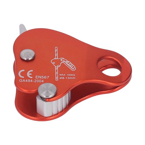 cardyven Rope Grab Ascender Riser Adjuster Fits Rope for Rocking Climbing Protection Rescue, Climbing Rope Grab Self Locking 8 13mm Climbing Rope Grab Stopper (Orange)