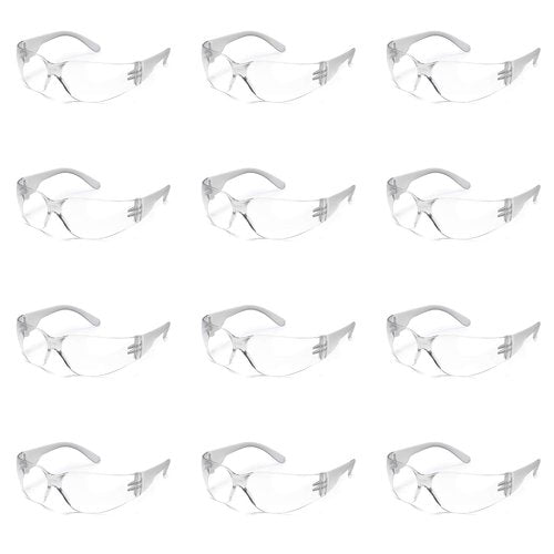 TRUST OPTICS 12 Pack Safety Glasses ANSI Z87+ Certified Protective Eyewear Goggles for Men and Women with UV Eye Protection