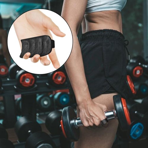 Wnddle Grips for Weight Lifting, Anti-Slip Workout Weight Lifting Grips, Ergonomic Rubber Hand Protector Gloves, for Pull-Ups, Gym Training and Exercise, for Men Women (Black)