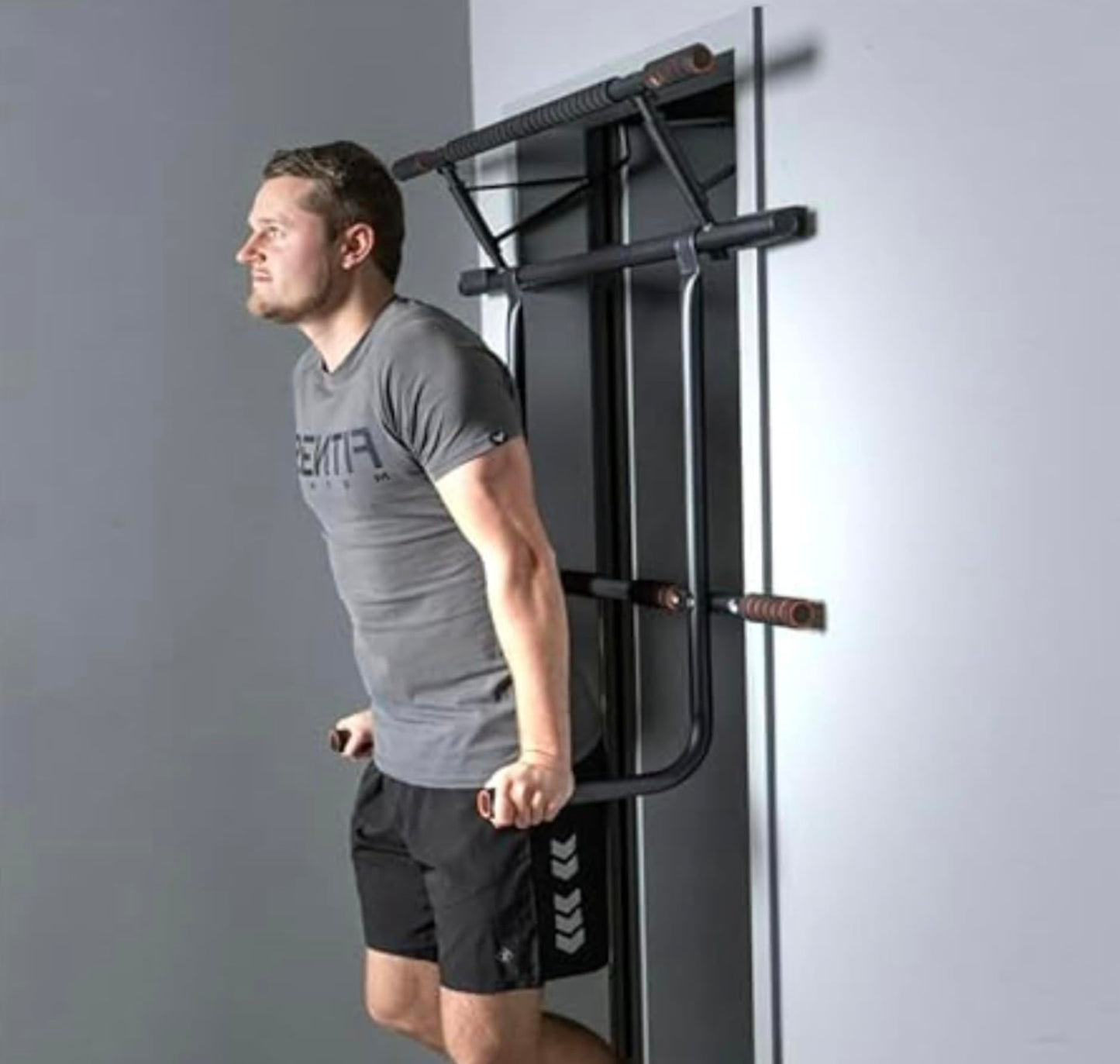 2025 Upgraded Pullup Bar and Dip Bar Station - FULL BODY Home Gym, Easy Storage, Power Tower Dip Station and Pull-up Bar for Doorway, Collapsible Dip Station, No Door Damage, High Weight Capacity, 2025 Upgraded Bodyweight Workout Station