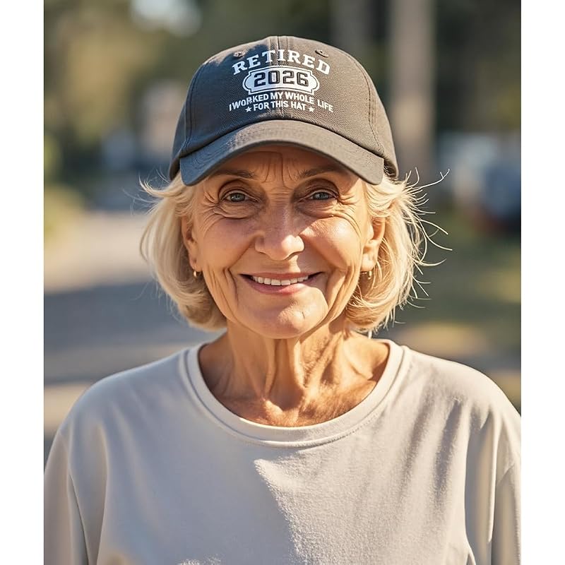 Retirement Hat for Men and Women – 2026 Gift for Dad, Mom, Coworker, Teacher (Dark Grey)
