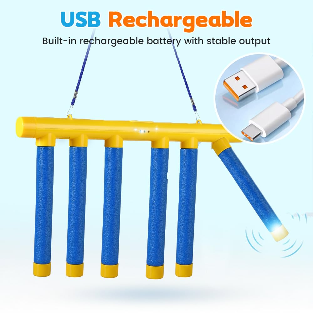 NEKSKA Reflex Sticks Rebounce Game, Reflex Challenge Game, Falling Sticks Reaction Time Trainer with Adjustable Speed Modes for Home, Office & Team Activities (Yellow)