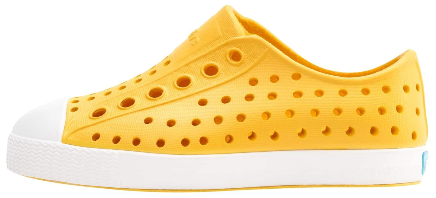 Native Shoes Unisex-Kids Jefferson Sneakers, Pollen Yellow/Shell White, 5 Big Kid