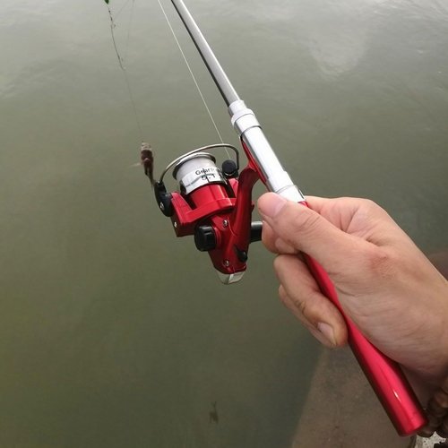 Mini Pen Fishing Rod and Reel Combo, 39.37in/100cm Telescopic Fiberglass Rod, Fast Action, Compact Travel Pole Kit, Retractable to 7.87in, Pocket-Size Gift for Fishing Lovers (Black)