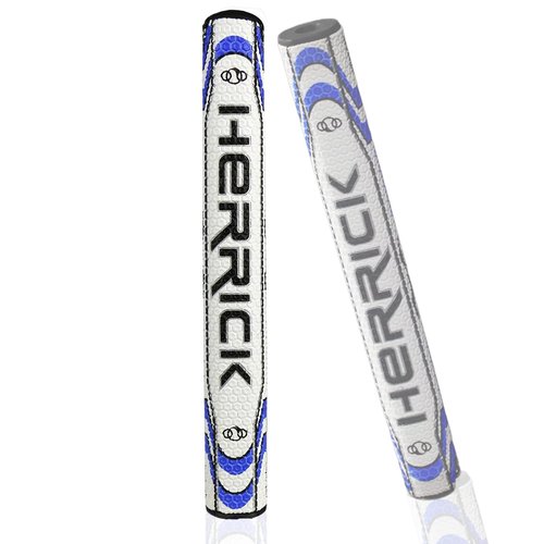 Golf Putter Grip for Mens PU Material Lightweight Portable Soft Many Color to Choose (Black-White) (Blue/white)