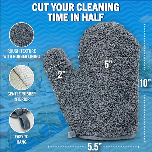 Heavy Duty Boat Scrubbing Glove for Decks and Hulls - Marine Cleaning Tool