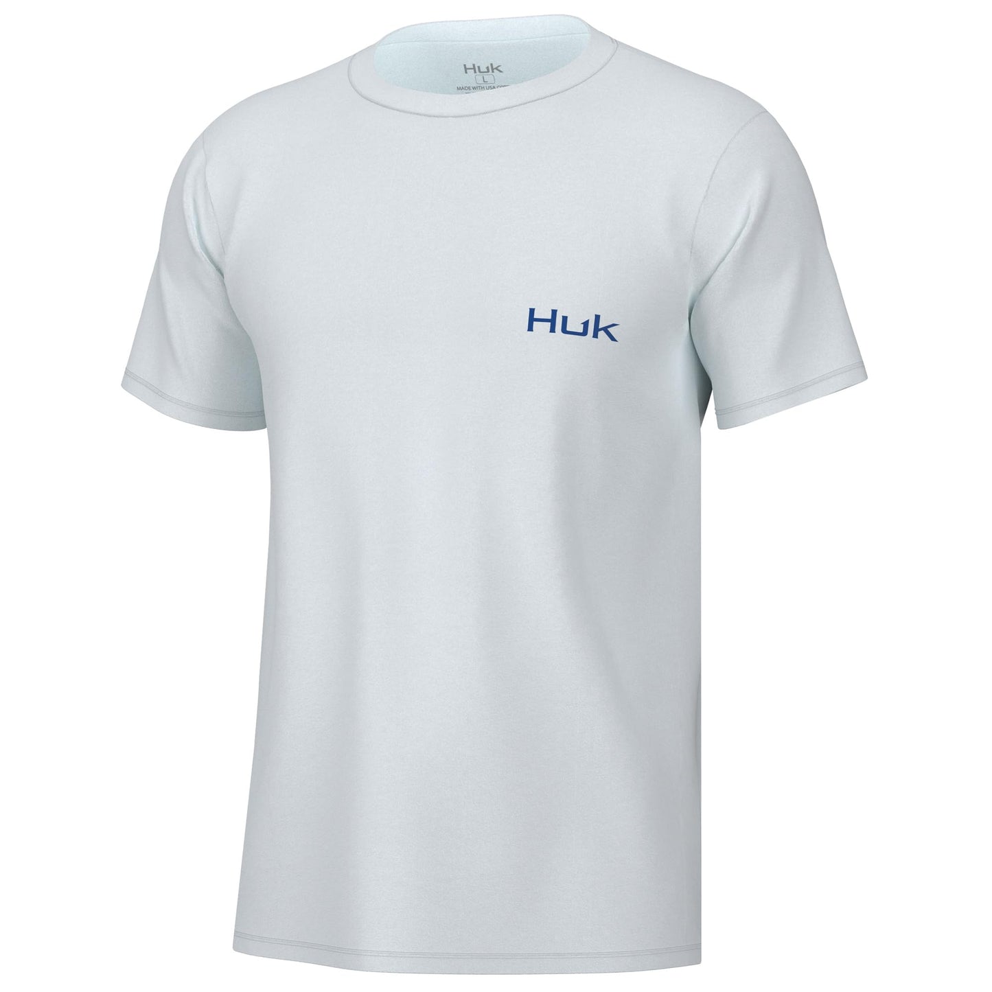 HUK Mens Fishing Graphic Tee, Performance Short Sleeve, Quick-Dry, Bill Bones - White, Large