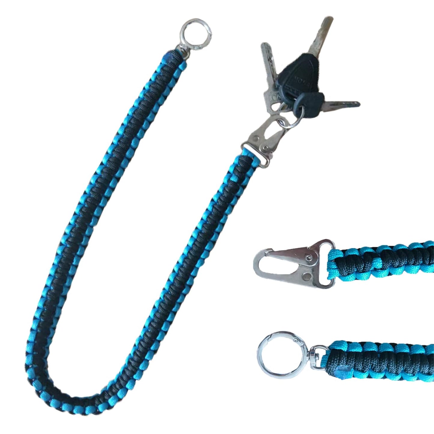 1Pcs Paracord Keychain Correctional Officer Accessories Lanyard Tactical Pistol Belt Military For Keys Keychain Military Grade Heavy Duty Carry Handle Tactical Rope Lanyard Correctional Prison System
