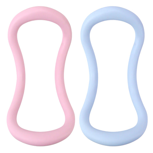 KH866 Set of 2 Yoga Rings for Leg, Calves, Calf Pilates, Fitness Circle Equipment for Women, Resistance Stretch Circles Tool with Massage Points, Home Exercise Workout Training Support Sport