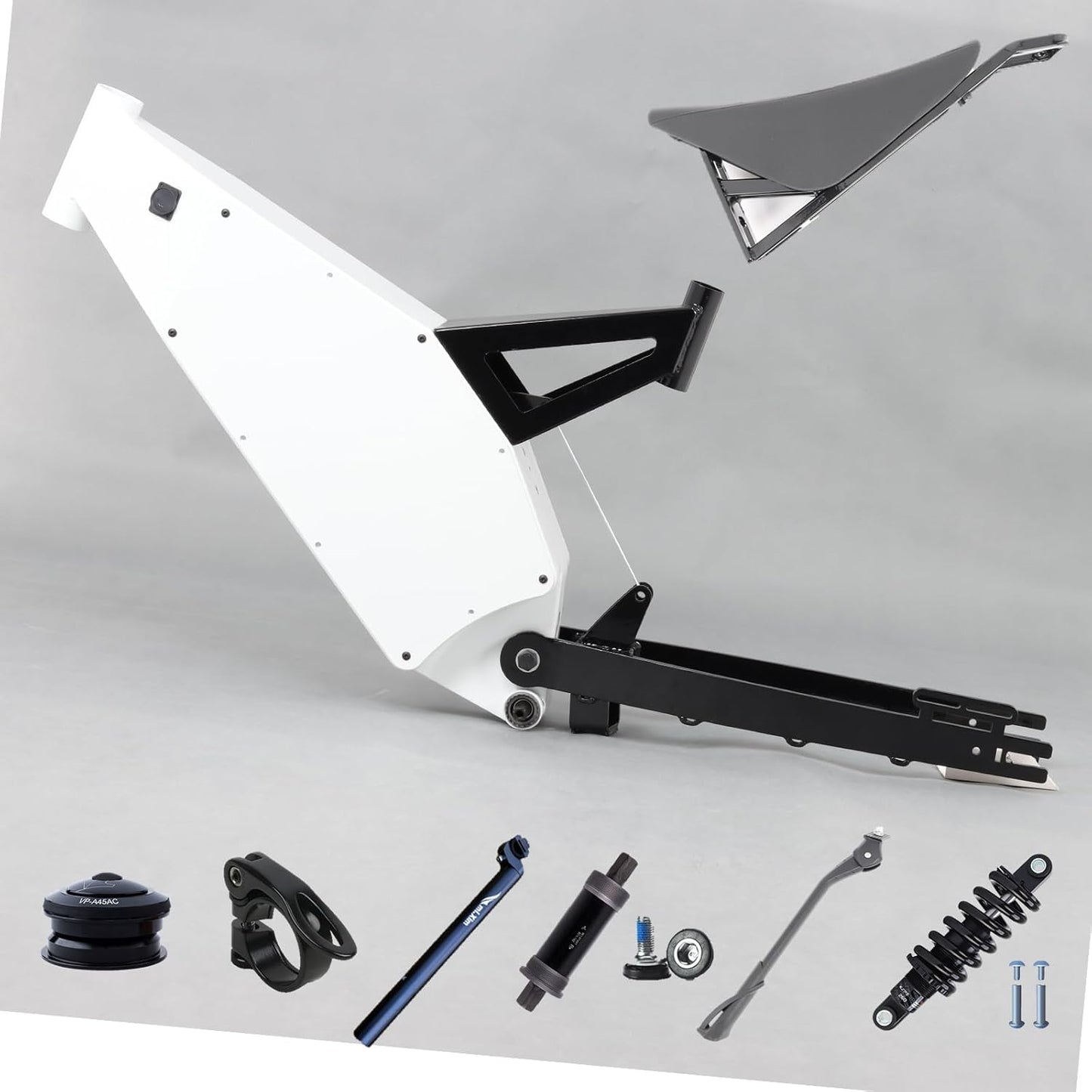 KEYU F6 DIY Ebike Frame Ebike Full Suspension Frame Rear Drive Motor Electric Bike Frame Ebike Frame Kit Enduro Ebike Frame Kit