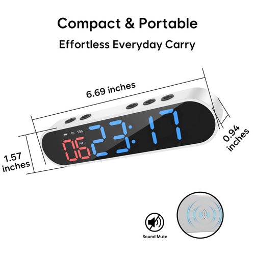 Portable Gym Timer Clock - Small Workout Interval Timer with Strong Magnet, Gym Clocks for Home Gym/Garage/Boxing/Fitness