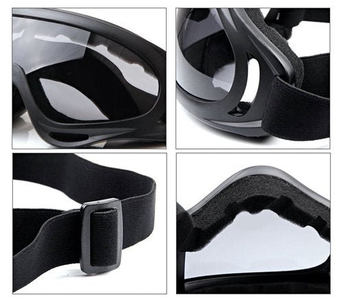 Airsoft Mask and Goggles - Airsoft Half Lower Face Mask Steel Metal Mesh for BB Gun/CS Game/Paintball/Shooting/Cosplay - Anti-UV Adjustable Combat Tactical Military Goggles for Men Women Kids
