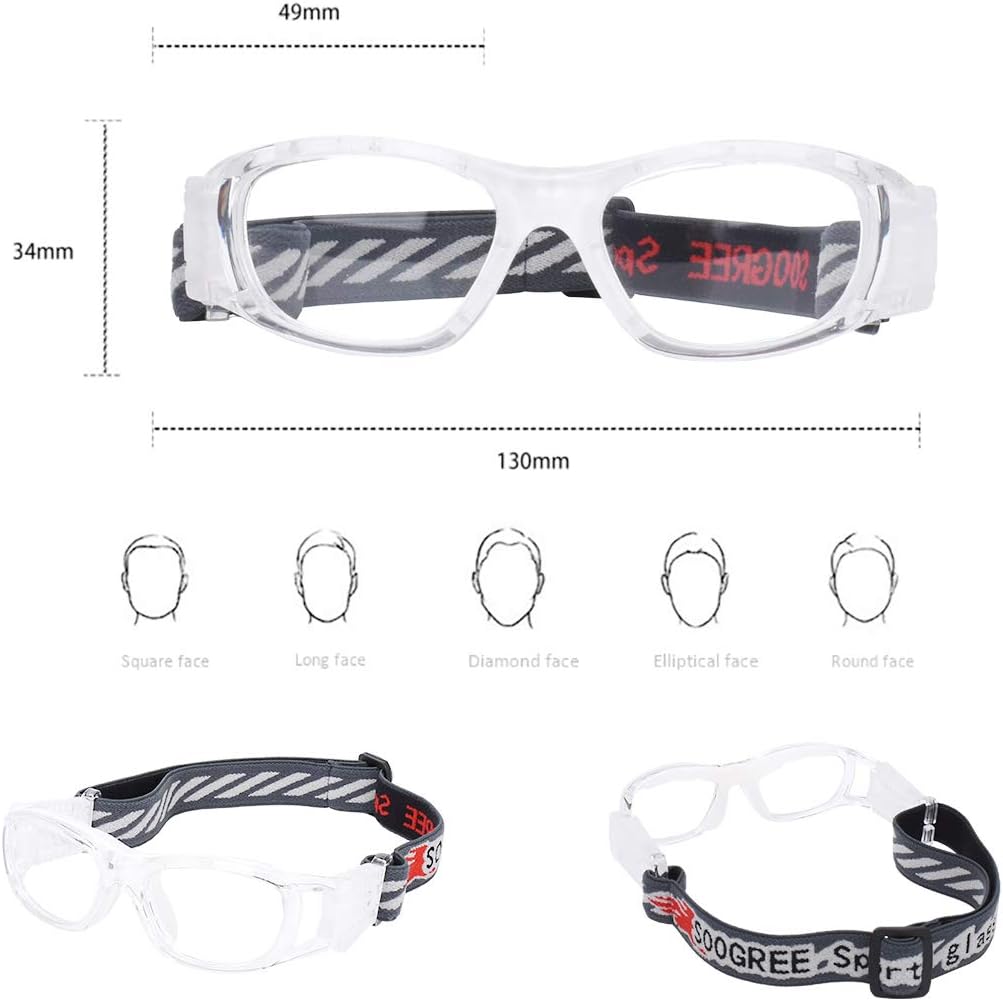 ''N/A'' Kids Sports Glasses Basketball Football Safe Training Goggles Anti Fog 7-12