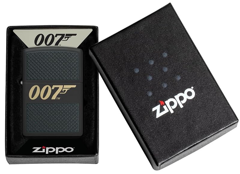 Zippo James Bond Lighters - Black Matte 007 Variation