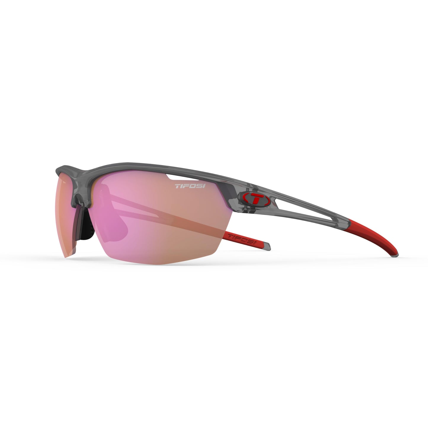 Tifosi Optics Navar Sunglasses (Satin Vapor, AC Red)