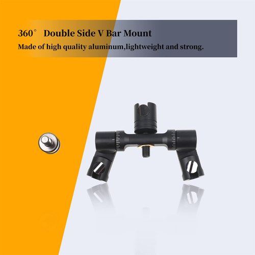 Perogen Archery Bow Stabilizer Double Side Adjustable V-Bar Mount Quick Disconnect for Recurve Bow and Compound Bow