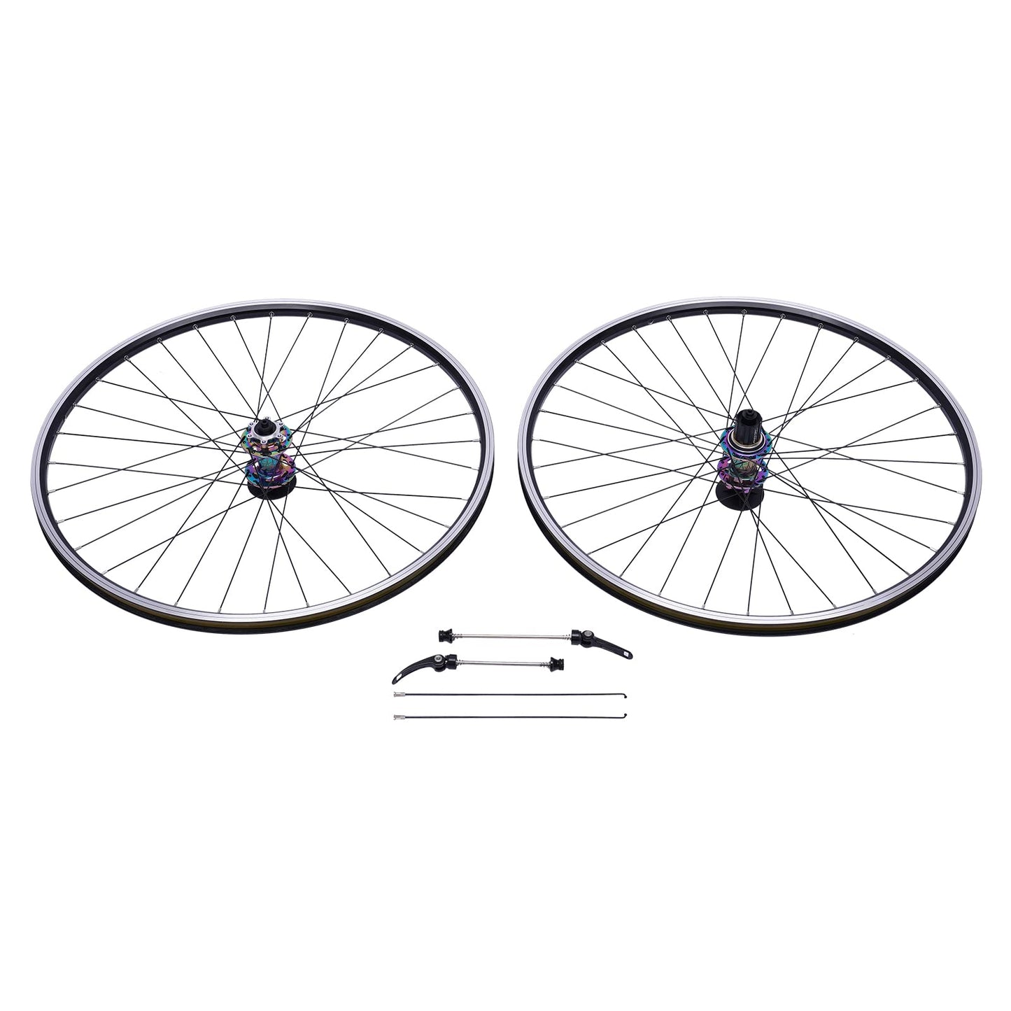 27.5" Mountain Bike Wheelset, Aluminum Alloy Rim 32H High Strength Bike Wheels, Dual-Six-Hole Disc-Brakes, Compatible 7-12 Speed Cassette
