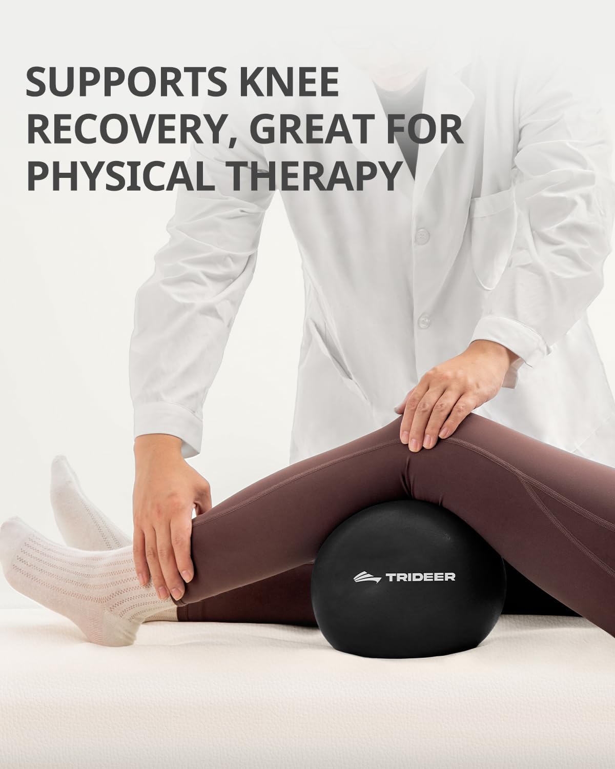 Trideer Pilates Ball 9 Inch with Pump, Exercise Balls Physical Therapy, Physical Therapy Equipment, Small Exercise Ball Between Knees, Small Pilates Ball for Yoga, Core, Office&Home Gym