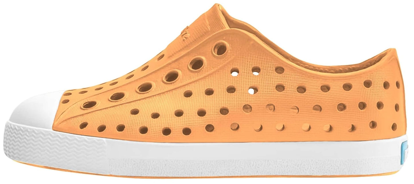 Native Shoes Unisex-Kids Jefferson Sneakers, Papaya Orange/Shell White, 8 Toddler
