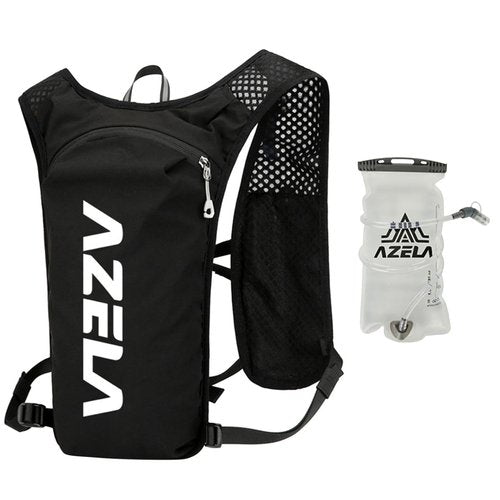 Running Vest for Women Men, Lightweight Hiking Water Backpack, Water Bladder and Soft Flasks, Breathable Pack for Hiking Trail Running Cycling Marathon (B-Black(with Water Bladder), M)