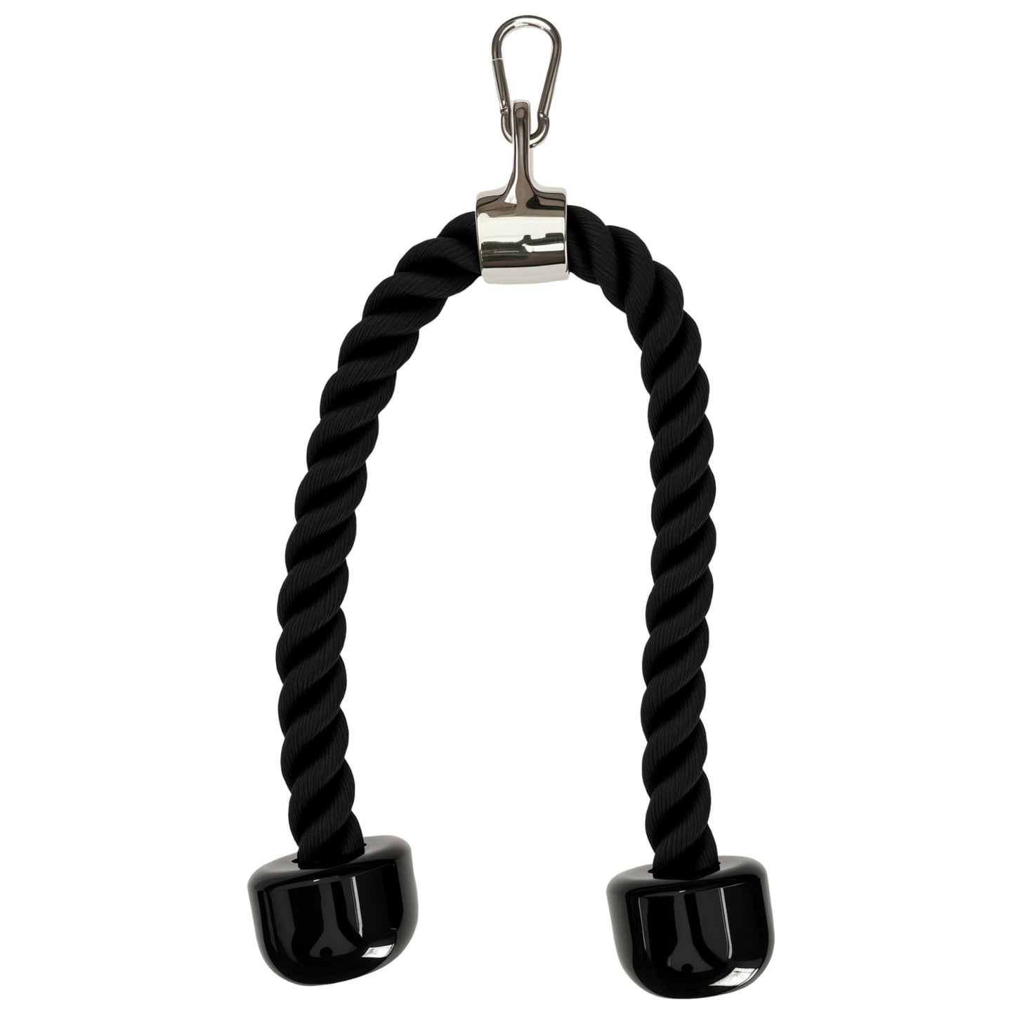 qibylift Deluxe Tricep Rope Pull Down - 27 Inch/14 Inch Rope Length, Easy to Grip & Non Slip Cable Attachment (Black)