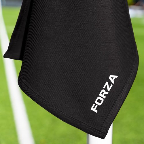 FORZA Corner Flags (Pack of 4) | Durable Polyester Soccer & Sports Field Flags for Training & Match Use - Standard and Pro Options (Poles Not Included) (Black, Pro)