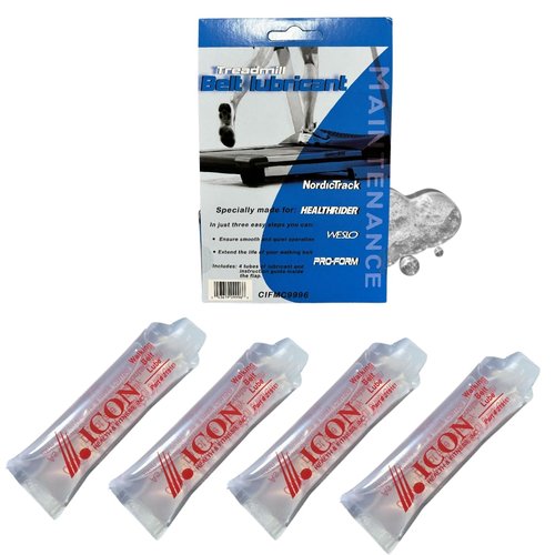 Treadmill Lubricant for Belt | 100% Silicone Lubricant | Easy to Use Lubricant | Compatible with All ICON Treadmills | NordicTrack, Proform, HealthRider, Freemotion, Weslo, Epic | 4 Pack