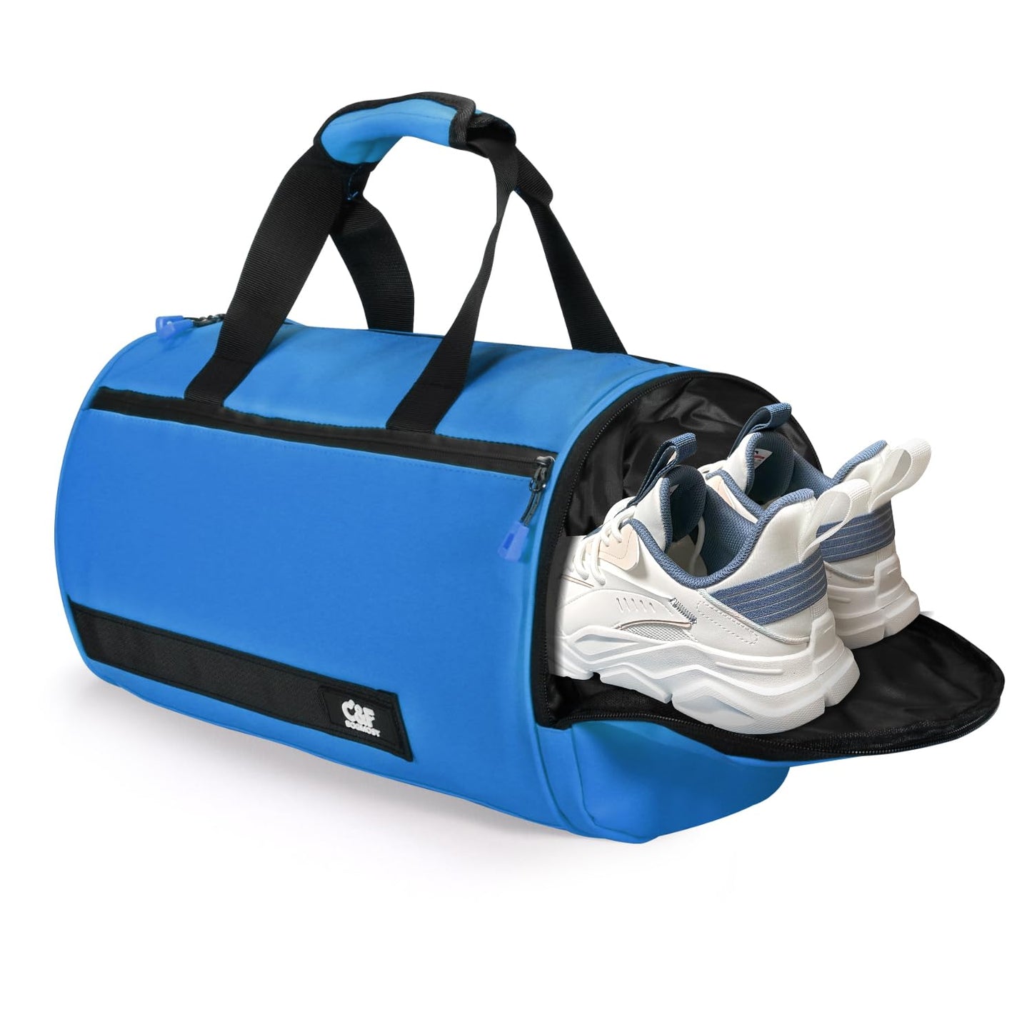 C&F BOGMOST Small Gym Bag for Women & Men,Small Lightweight Duffel Bag Carry On Bags Mini Duffel Travel Bag Waterproof Sports Bags for Workout/Sport/Travel, Royal Blue,with Shoes Compartment