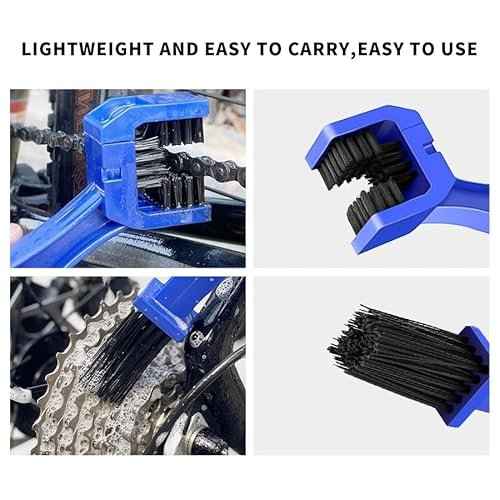 2 PCS Bike or Motorcycle Chain Washer,Grunge Brush Chain Degreaser for Bicycle Motorcycle Chain Brush, Universal Bicycle Chain Cleaning Brush Tool for Mountain Bike Heavy Duty Motorcycle £¬(Blue£¬Black)