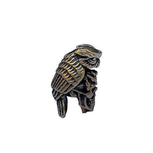 Husiwugear Brass Paracord Beads - EDC Knife Lanyard Beads & Pendant, DIY Metal Decor Accessories for 550 Paracord (Embrace of the Bone Eagl)